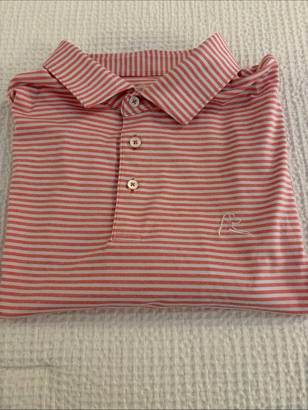 Men's Rhoback Red & White Striped Polo Shirt